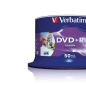 Preview: VERBATIM DVD+R Spindle 4.7GB 43512 1-16x print wide 50 Pcs