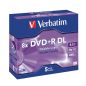 Preview: VERBATIM DVD+R Jewel 8.5GB 43541 8x DL Matt Silver 5 Pcs