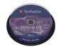 Preview: VERBATIM DVD+R Spindle 8.5GB 43666 8x DL Matt Silver 10 Pcs