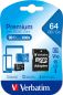 Preview: VERBATIM Micro SDXC Card 64GB 44084 with Adapter Class 10. UHS 1