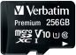 Preview: VERBATIM Micro SDXC Card 256GB 44087 with Adapter Class 10. UHS 1