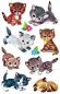 Preview: Z-DESIGN Sticker Kids 4346 Katzen 3 Stück