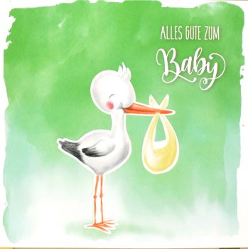 ABC Glückwunschkarte Storch 0910679700 15x15cm