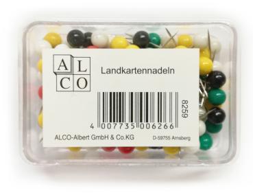 ALCO Landkartennadeln 5mmx16mm 626A farbig ass. 60 Stück