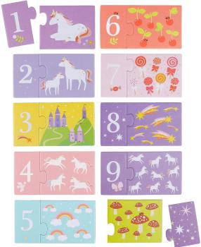 ALLC Zahlenpuzzle 17x10x4.4cm PGCPUD16 Unicorn dreams 20-teilig