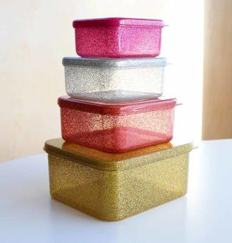 ALLC Lunch & snack box set Glitter SNSEGL37 gold blush 4 Stück