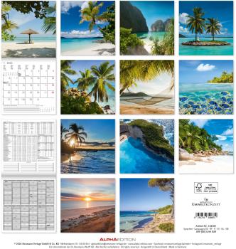 ALPHA EDITION Bildkalender 2025 104087 Summer Dreams ML 30x30cm