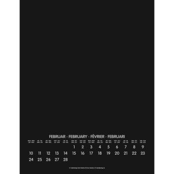 ALPHA EDITION Bastellkalender DIY 2025 104187 1M/1S schwarz ML 24x31cm