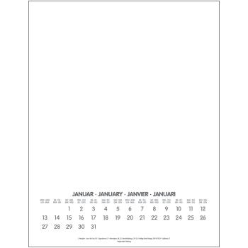 ALPHA EDITION Bastellkalender DIY 2025 104188 1M/1S weiss ML 24x31cm