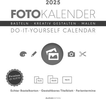 ALPHA EDITION Bastelkalender 2025 104192 weiss 21x22cm