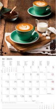 ALPHA EDITION Bildkalender 2025 104306 Kaffeegenuss 30x30cm