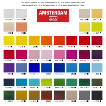 AMSTERDAM Standard Series Acryl Set 17820448 General Selection 48X20ml