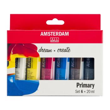 AMSTERDAM Standard Series Acryl Set 17820500 Primary 6X20ml