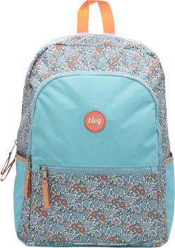 ANCOR Rucksack Classic FLOWERS 106138 blau/lachs 43x32x20cm