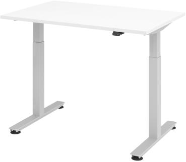 APOLLO Bürotisch ONE 120x67cm VXMST612/W/S weiss/silber, elektrisch