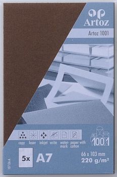 ARTOZ Visitenkarten 1001 A7 107136146 220g, braun 5 Blatt