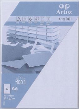 ARTOZ Karten 1001 A6 107326142 220g, blütenweiss 5 Blatt