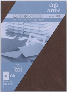 ARTOZ Karten 1001 A6 107326146 220g, braun 5 Blatt