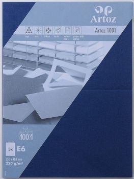 ARTOZ Karten 1001 E6 107372264 220g, classic blau 5 Blatt