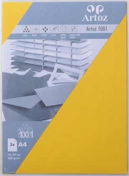 ARTOZ Papier 1001 A4 107796142 100g, sonnengelb 5 Blatt