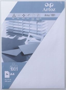 ARTOZ Papier 1001 A4 107796142 100g, blütenweiss 5 Blatt