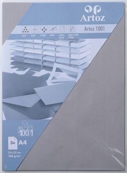 ARTOZ Papier 1001 A4 107796142 100g, graphit 5 Blatt