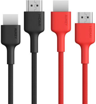 AUKEY Impluse HDMI 2.0 Doublepack CB-H01 Doublepk Black/Red (2x2.0m)