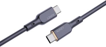 AUKEY Cable USB-C-to-C, Silicone CB-SCC102 1.8m, 100W,Black