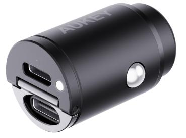 Aukey nano pd car charger 30w cc-a4 2-port,usb-type c - Aukey-cc-a4-0608119199846-02.jpg