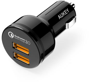 AUKEY Expedition CarCharger36W bl. CC-T8 2-Port,USB-type A, PD, QC3