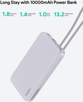 Aukey spark sling 10000mah pb pb-y53p wh 20w pd, bild-in-usb-c cal.wh - Aukey-pb-y53p-wh-0689323789320-03.jpg