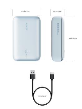 Aukey spark mini 20000, 20w, pd,qc pb-y57 bl powerbank,blue,usb-c,usb-a - Aukey-pb-y57-bl-0689323788354-05.jpg