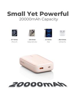 Aukey spark mini 20000, 20w, pd,qc pb-y57 pi powerbank,pink,usb-c,usb-a - Aukey-pb-y57-pi-0689323788347-03.jpg