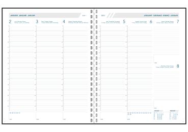 AURORA Agenda Daily Ersatz 2024 2700P 1W/2S, ML 21x27cm