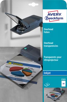 AVERY ZWECKFORM Overhead-Folien A4 2503 Inkjet, 0.11mm 10 Stk.