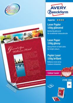 AVERY ZWECKFORM Premium Color Laser Paper A4 2598-200 150g 200 Blatt