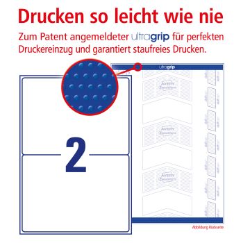 AVERY ZWECKFORM Etiketten 143.5x199.6mm 7168-10 weiss, perm. 10 Blatt/2 Stk.