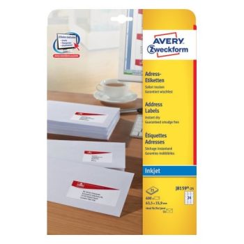 AVERY ZWECKFORM Adressetiketten 63.5x33.9mm J8159-25 weiss 25Bl./24St.