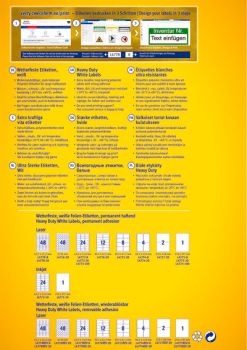AVERY ZWECKFORM Etiketten Laser 45,7x21,2mm L47788 weiss, wetterfest 8 Blatt