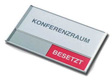 BEREC Türschild 108x180mm 314.077 Alu, Frei-Besetzt