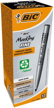 BIC Permanent Marker ecolutions 8209022 schwarz 12 Stück