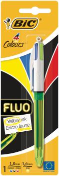 BIC Kugelschreiber Fluo 933949 4 Colours Blister