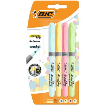 BIC Textmarker Pastel 1.6-3.3mm 964859 4 Farben