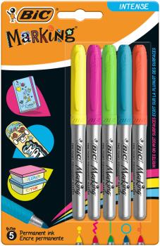 BIC Pemanent Marker Intense 0.8mm 968410 5 Farben