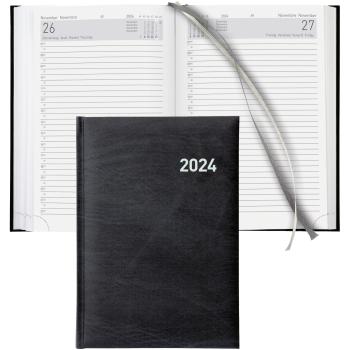 BIELLA Geschäftsagenda Executive 2024 06510020024U schwarz, 1T/S, 14,5x20,5cm