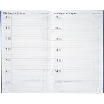 BIELLA Geschäftsagenda Compact 2024 07370050024U blau, 1W/S, 15x24cm, d/f/i