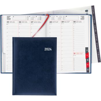 BIELLA Geschäftsagenda Orario 2024 09301050024U blau, 1W/2S, 17,8x23,5cm