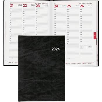 BIELLA Geschäftsagenda Registra 72024 09507020024U schwarz, 1W/2S, 17,2x24cm