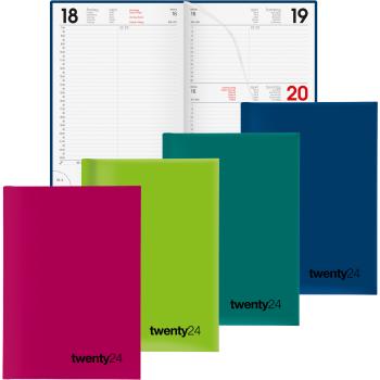 BIELLA Geschäftsagenda Colorful 2024 09701050024U blau, 1T/S, 14,5x20,5cm