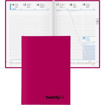 BIELLA Geschäftsagenda Colorful 72024 09707400024U pink, 1W/2S, 14,5x20,5cm